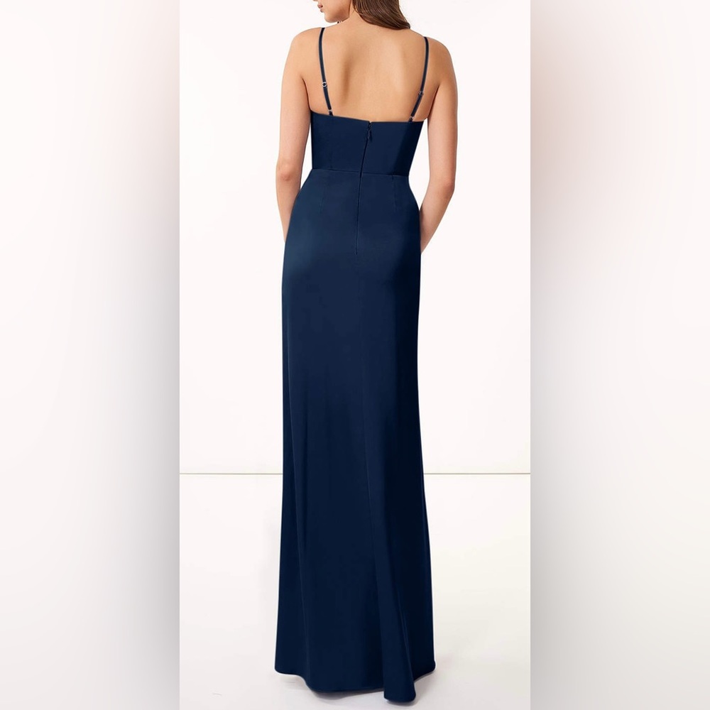 Azazie Dark Blue Bridesmaid Dress - NWT - Picture 4 of 13